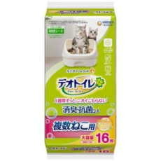  UNICHARM Салфетка для кошачьего туалета для 2-ух и более кошек с ароматом душистого мыла 16шт, фото 1 