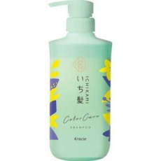  KRACIE Ichikami Color Care & Base Shampoo Восстанавливающий шампунь для ухода за окрашенными волосами, с ароматом цветущей горной вишни и цветков лимона, помпа 480мл., фото 1 