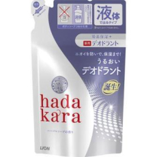  LION Увлажняющее жидкое мыло для тела "Hadakara" с прохладным травяным ароматом (дезодорирующее, для всех типов кожи) 360 мл, мягкая упаковка, фото 1 