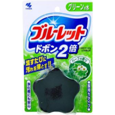  KOBAYASHI Bluelet Dobon Double Herb Таблетка для бачка унитаза очищающая и дезодорирующая, с эффектом окрашивания воды, с ароматом свежих трав, 120г., фото 1 