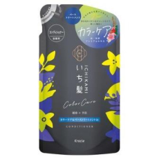  KRACIE Ichikami Color Care & Base Conditioner Восстанавливающий кондиционер для ухода за окрашенными волосами, с ароматом цветущей горной вишни и цветков лимона, сменная упаковка 330г., фото 1 