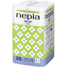  NEPIA Туалетная бумага двухслойная  без аромата 25м x 12шт, фото 1 