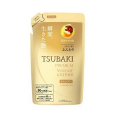  SHISEIDO Tsubaki Premium Volume Шампунь для восстановления и придания объема волосам, с маслом камелии, с цветочно-фруктовым ароматом, сменная упаковка 330мл., фото 1 