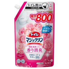  KAO Toilet Magiclean Deodorant & Clean Elegant Rose Чистящее и дезодорирующее средство для туалета, с ароматом роз, мягкая упаковка с крышкой 800мл., фото 1 