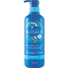  KRACIE Umi No Uruoiso Moisture Care Увлажняющий шампунь для волос с экстрактами морских водорослей, с освежающим цветочно-морским ароматом, помпа 490мл., фото 1 