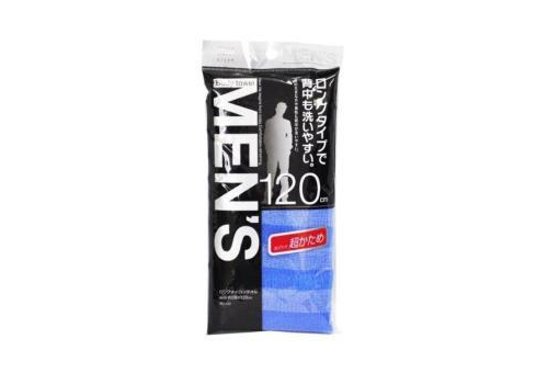 AISEN Nylon Men's Мочалка массажная мужская сверхжесткая, удлиненная, синяя в полоску, 28Х120см., фото 1 