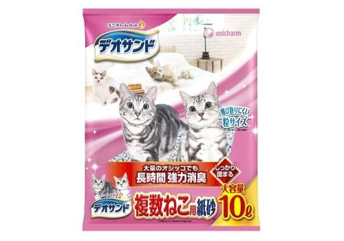  Unicharm Наполнитель для кошачьего туалета бумажный комкующийся для 2-ух и более кошек 10л, фото 1 