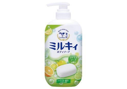  COW Milky Body Soap Жидкое молочное мыло для тела, c маслом ши, со свежим цитрусовым ароматом, 550мл., фото 1 