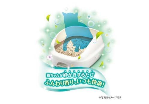  Unicharm Наполнитель для кошачьего туалета цеолитовый крупные гранулы аромат свежести водоотталкивающий 3,8л, фото 3 