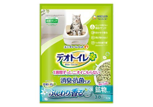  Unicharm Наполнитель для кошачьего туалета цеолитовый крупные гранулы аромат свежести водоотталкивающий 3,8л, фото 1 