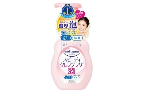  KOSE Softymo Speedy Cleansing Foam Очищающая пенка для умывания и удаления макияжа, с цветочно-фруктовым ароматом, 200мл., фото 1 