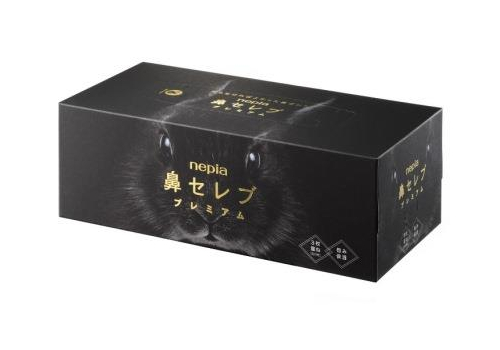  Nepia Салфетки бумажные трехслойные Веселые носики черная коробка 130шт, фото 1 