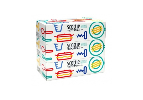  Кухонные полотенца двухслойные в коробке Crecia Scottie блок 3x75шт, фото 1 