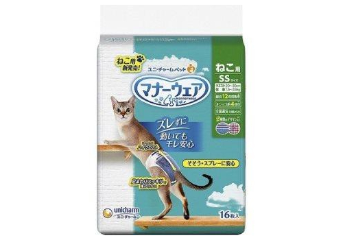  Unicharm Подгузники для кошек размер SS 1,5-3,5 кг (20-30) см 16 шт, фото 1 