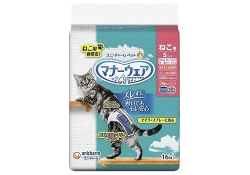  Unicharm Подгузники для кошек размер S 3,0-5,0 кг (25-35) см 16 шт, фото 1 