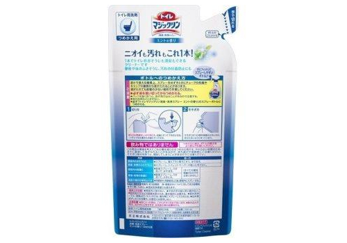  KAO Toilet Magiclean Mint Чистящее и дезодорирующее средство для туалета, с ароматом мяты, запасной блок, 330мл., фото 2 