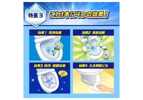  KAO Toilet Magiclean Mint Чистящее и дезодорирующее средство для туалета, с ароматом мяты, запасной блок, 330мл., фото 3 