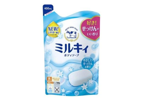  COW Молочное увлажняющее жидкое мыло д/тела с ар. цветоч. мыла "Milky Body Soap" МУ 400мл, фото 1 