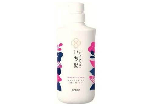  KRACIE Ichikami Smooth Care Shampoo Шампунь для поврежденных волос, разглаживающий, с ароматом цветущей горной вишни, помпа 480мл., фото 1 