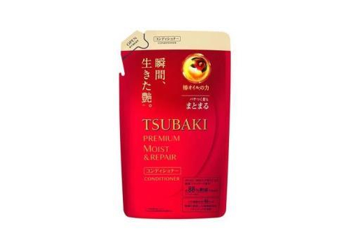  SHISEIDO Tsubaki Premium Moist Увлажняющий кондиционер для волос, с маслом камелии, с цветочно-фруктовым ароматом, сменная упаковка 330мл., фото 1 