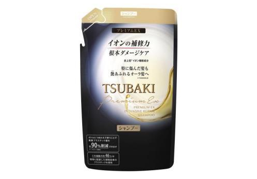  SHISEIDO  Tsubaki Premium EX Шампунь для волос интенсивно восстанавливающий, с маслом камелии, с ароматом камелии и букета роз, сменная упаковка 330мл., фото 1 