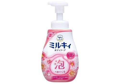  Мыло-пенка для тела Milky Body Soap увлажняющее с цветочным ароматом  Cow  600мл, фото 1 