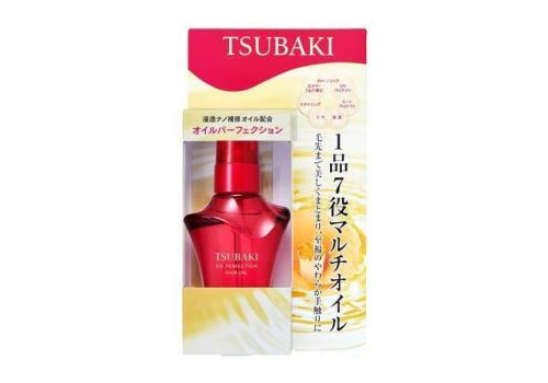  SHISEIDO Tsubaki Oil Perfection Масло для восстановления поврежденных волос, с цветочно-фруктовым ароматом, флакон с дозатором 50мл., фото 3 