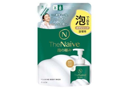  The Naive Foam Body Soap Жидкое мыло-пенка для тела на основе аминокислот и ингредиентов растительного происхождения, с ароматом свежести, сменная упаковка 430мл., фото 1 