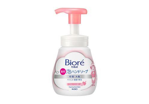  KAO Biore U Foaming Hand Soap Мыло-пенка для рук с антибактериальным эффектом, для всей семьи, с ароматом фруктов, диспенсер 240мл., фото 1 
