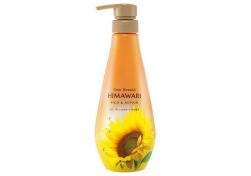  KRACIE Dear Beaute Himawari Rich & Repair Кондиционер с растительным комплексом для поврежденных волос, с цветочным ароматом и нотками черной смородины и грейпфрута, помпа 500г., фото 1 