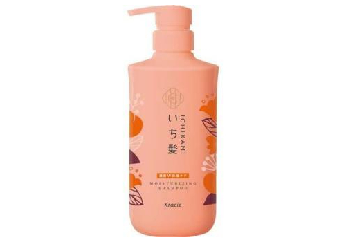  KRACIE Ichikami Double Moisturizing Care Shampoo Шампунь для интенсивного увлажнения поврежденных волос, с ароматом абрикоса и цветущей горной вишни, помпа 480мл., фото 1 