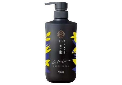  KRACIE Ichikami Color Care & Base Conditioner Восстанавливающий кондиционер для ухода за окрашенными волосами, с ароматом цветущей горной вишни и цветков лимона, помпа 480г., фото 1 