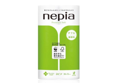  NEPIA Premium Soft Туалетная бумага двухслойная, супермягкая, без аромата, 30м x 12шт, фото 2 