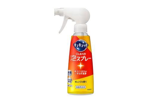  KAO CuCute Clear Foam Spray Orange Спрей-пенка для мытья посуды, с ароматом апельсина, 280мл., фото 1 
