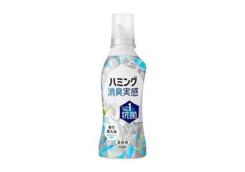  KAO Humming Feeling White Soap Кондиционер-ополаскиватель для белья, с антибактериальным эффектом, с нежным ароматом цветочного мыла, 510мл., фото 1 