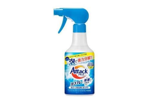  KAO Attack Sanitizing Plus Foam Spray Спрей-пятновыводитель для обработки пятен перед стиркой, с антибактериальным эффектом, спрей, 300мл., фото 1 