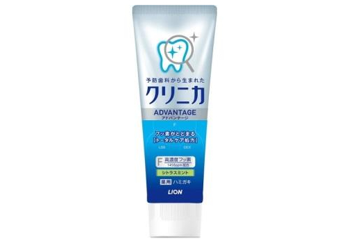  LION Зубная паста комплексного действия  "Clinica Advantage Citrus mint" со вкусом цитруса и мяты 130 г, туба, фото 1 