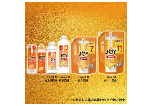  JOY Средство для мытья посуды овощей и фруктов свежий апельсин 1425ml Япония, фото 7 