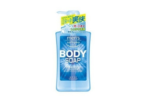  Мыло для тела мужское жидкое Mens Softymo Cool Body Soap с охлаждающим эффектом и цитрусовым ароматом, KOSE 550мл, фото 1 