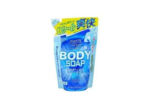  KOSE Mens Softymo Cool Body Soap Мужское жидкое мыло для тела, с охлаждающим эффектом и цитрусовым ароматом, мягкая упаковка, 400мл., фото 1 