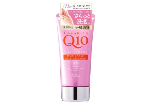  KOSE Coen Rich Q10 Moist Gel  Крем для рук легкий гелевый с коэнзимом Q10, с увлажняющим, осветляющим и омолаживающим действием, с легким цветочным ароматом, 80г, фото 1 