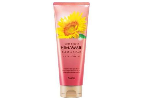  KRACIE Dear Beaute Himawari Gloss & Repair Маска с растительным комплексом для восстановления блеска поврежденных волос, с цветочным ароматом и нотками персика, мангустина и муската, туба 200г., фото 1 