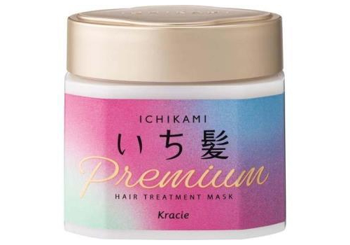  KRACIE Ichikami Premium Hair Treatment Mask Маска для защиты и восстановления волос, на основе масел премиум-класса, с ароматом цветущей вишни, банка 200г., фото 1 