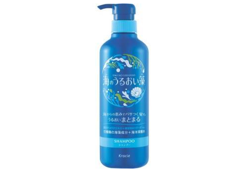  KRACIE Umi No Uruoiso Moisture Care Увлажняющий шампунь для волос с экстрактами морских водорослей, с освежающим цветочно-морским ароматом, помпа 490мл., фото 1 