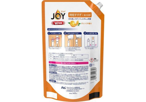  JOY Средство для мытья посуды овощей и фруктов свежий апельсин 1425ml Япония, фото 2 