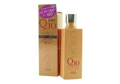  KOSE Vital Age Q10 Lotion Увлажняющий лосьон для лица, с коэнзимом Q10 и морским коллагеном, 180мл., фото 1 