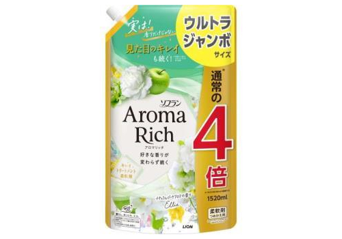  LION Кондиционер-ополаскиватель для белья Aroma Rich Ellie 1520мл, фото 1 